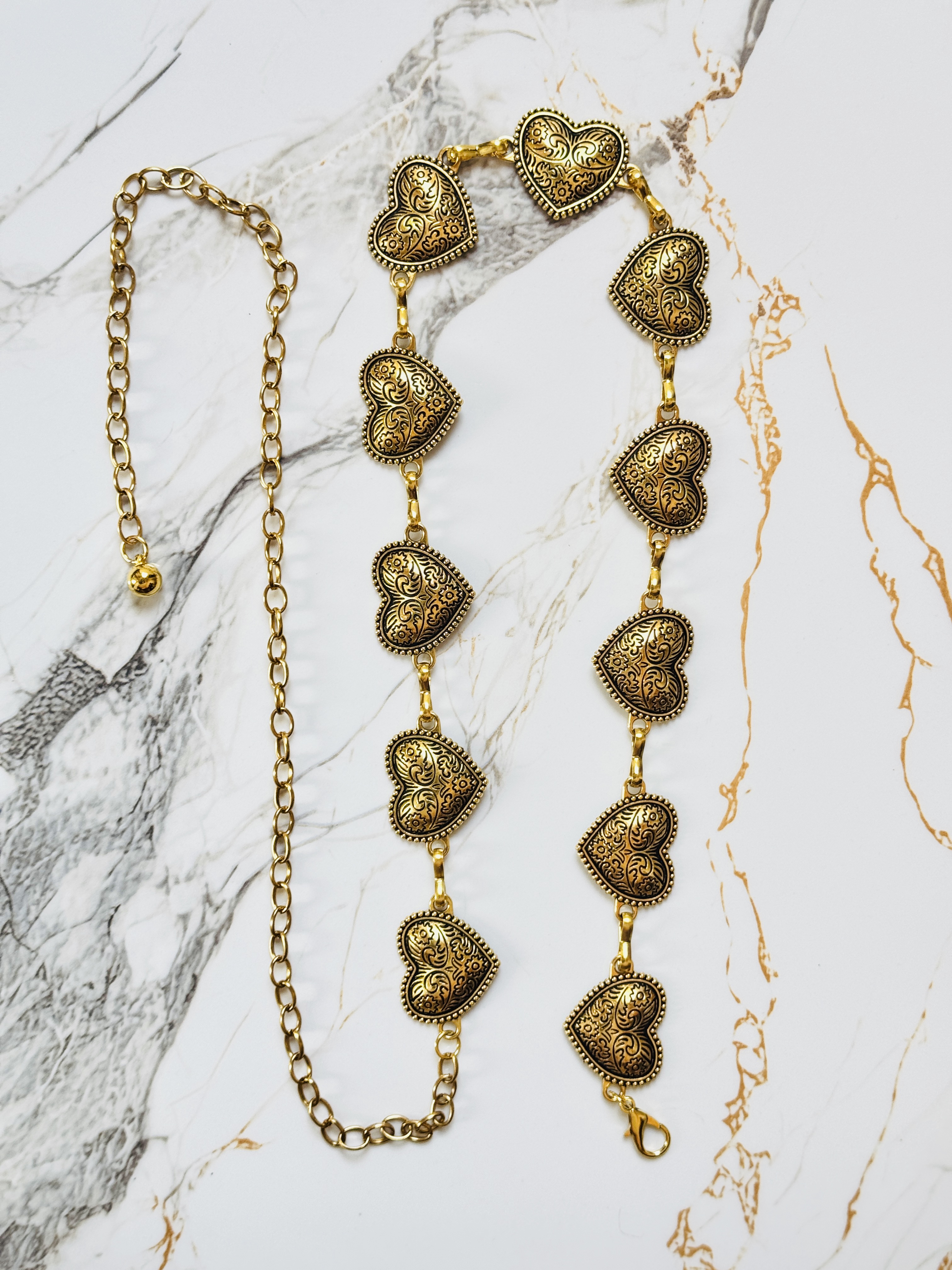 WC14: Pinteresty Heart Blocks Waist Chain 💫